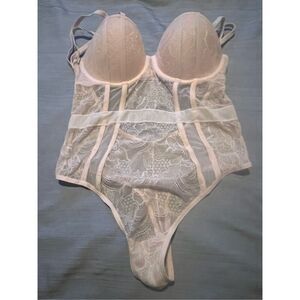 Cassandra intimates pink lace bodysuit